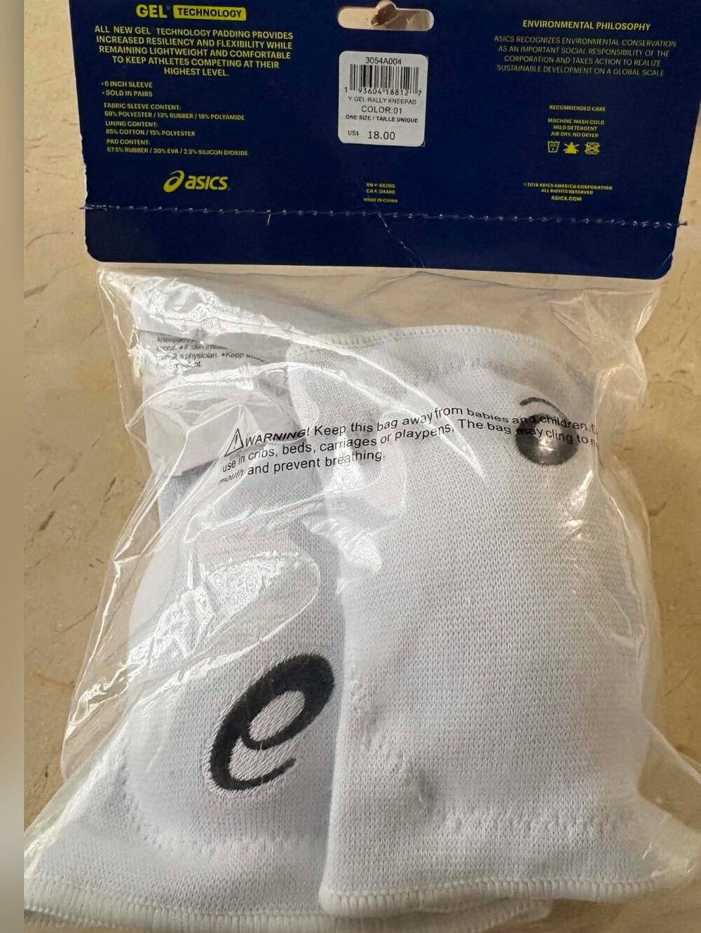 Asics Volleyball Knee Pads - Youth One Size